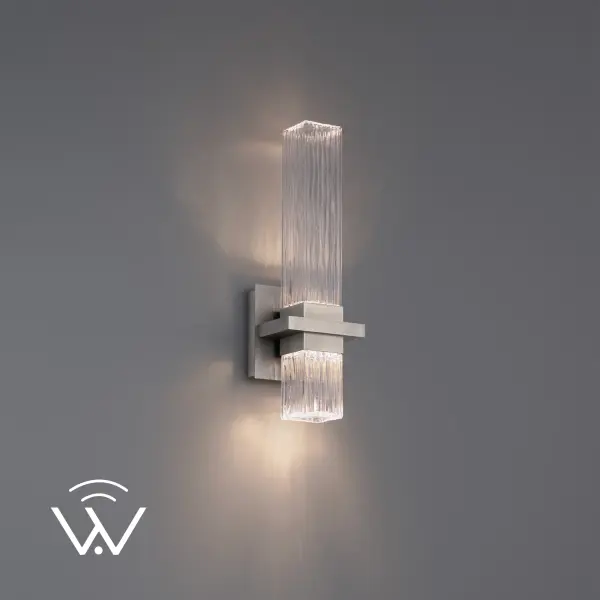 The Cinaplex transforms bathroom and hallway walls with hand-blown glass diffusers and advanced LED performance. Its slender 15" profile delivers 388 lumens with tunable white capability (1800K-4000K), perfect for creating ambiance.