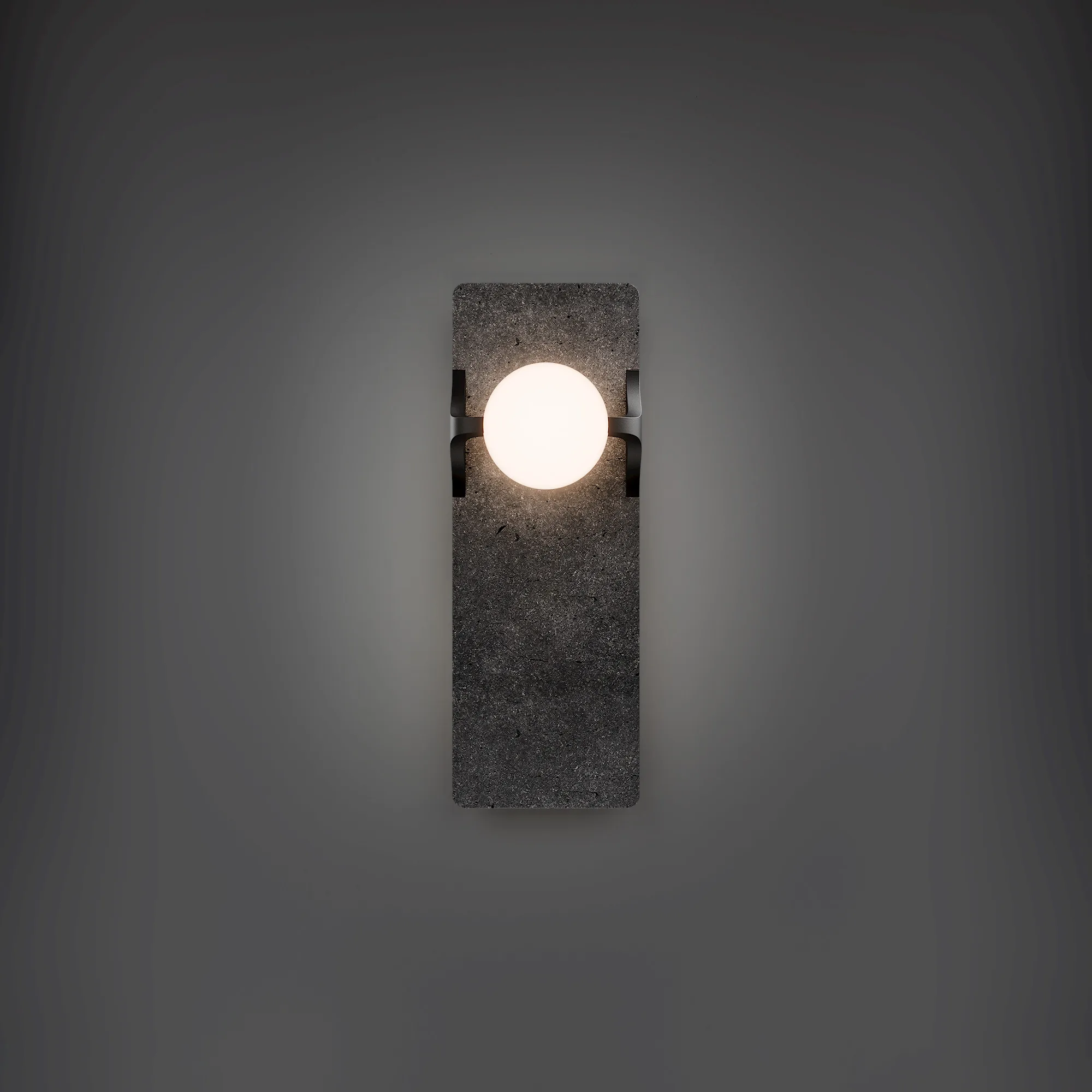 Okemo 14" LED Wall Sconce in Basalt Stone/Black