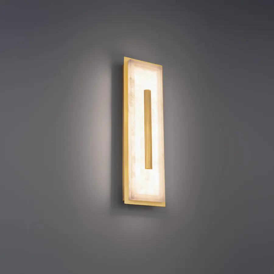 Clarice 19" LED Wall Sconce in Aged Brass - Image 1
