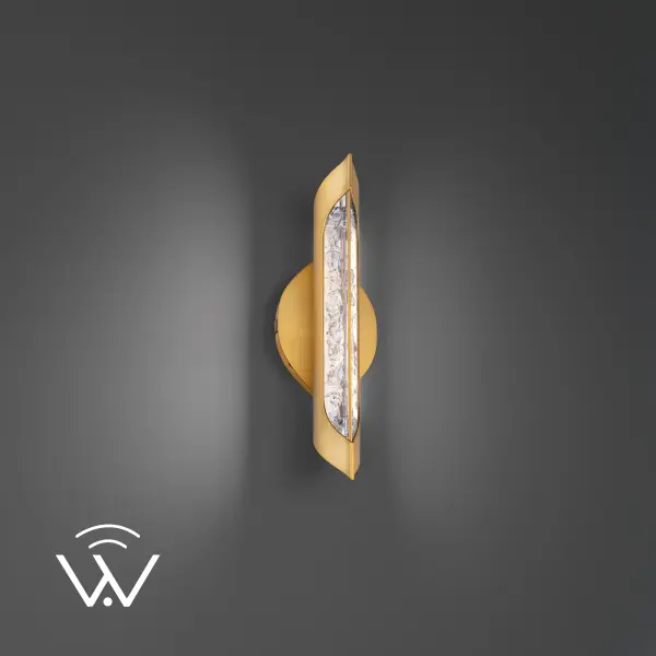 The Hadleigh Wall Sconce delivers sustainable luxury with cascading reclaimed K5 crystal elements that create enchanting sparkle. Features tunable white LED technology (1800K-4000K) for mood-perfect lighting in any setting.