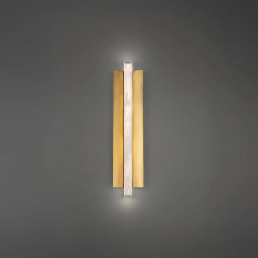 Rapper 18" LED Wall Sconce in Aged Brass - Image 1