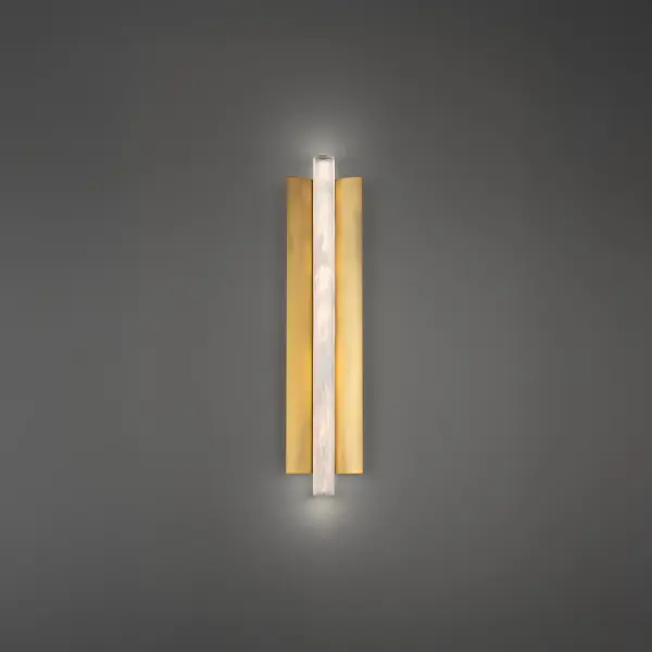 Rapper 18" LED Wall Sconce in Aged Brass - Image 3