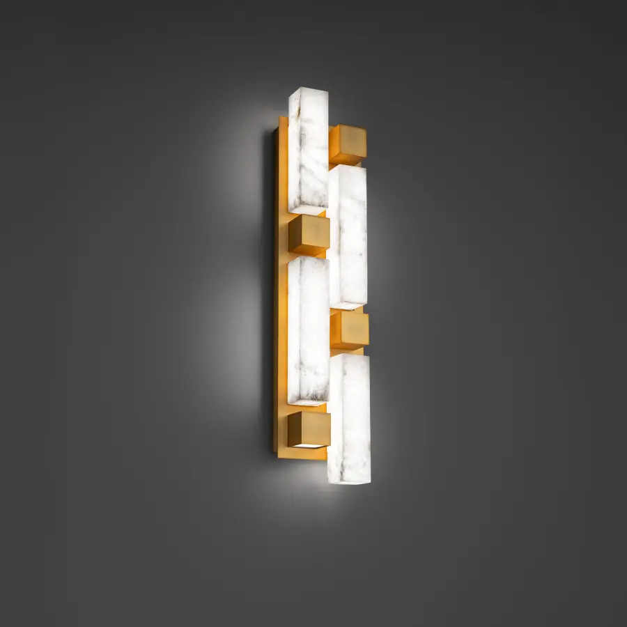 Voxxel 25" LED Wall Sconce in Aged Brass - Image 1