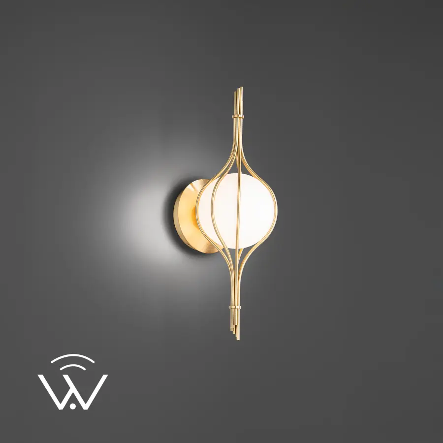 Skyla 20" LED Wall Sconce in Vintage Brass - Image 2
