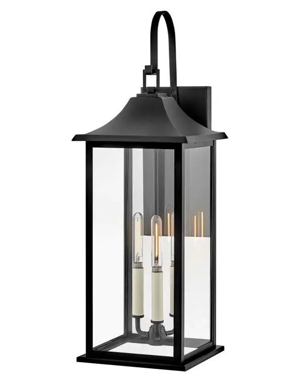 A lighting fixture featuring a classic black finish that can complement various interior styles. Limited product specifications available for detailed assessment.