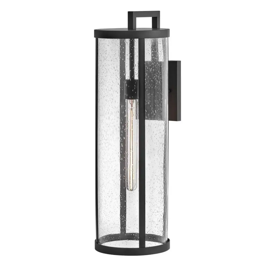 Elegant Cylindrical Lantern Elevates Outdoor Curb Appeal - Image 1
