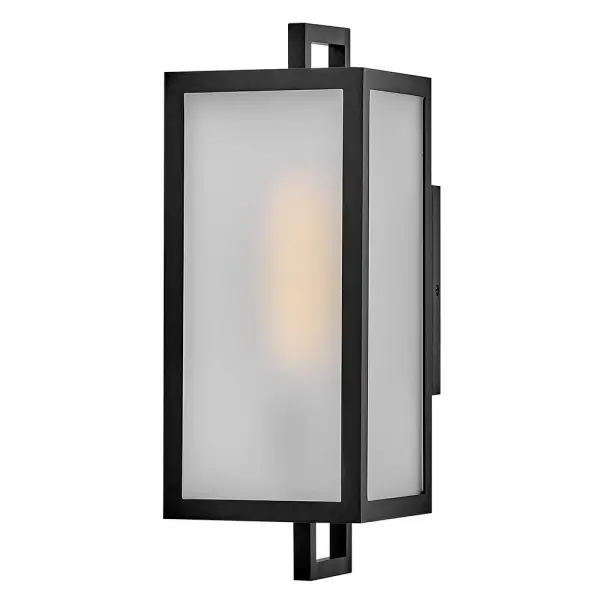 Sleek Transitional Lantern with Soft Frosted Glass Glow - Image 1