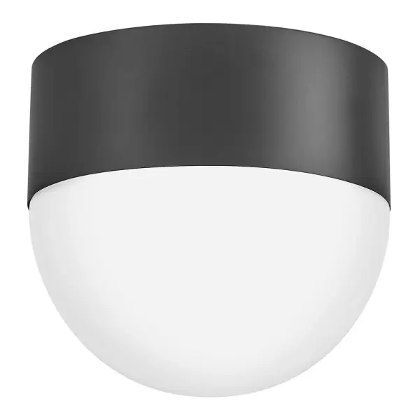 Compact Retro-Modern Outdoor Flush Mount with Bold Black Finish - Image 3