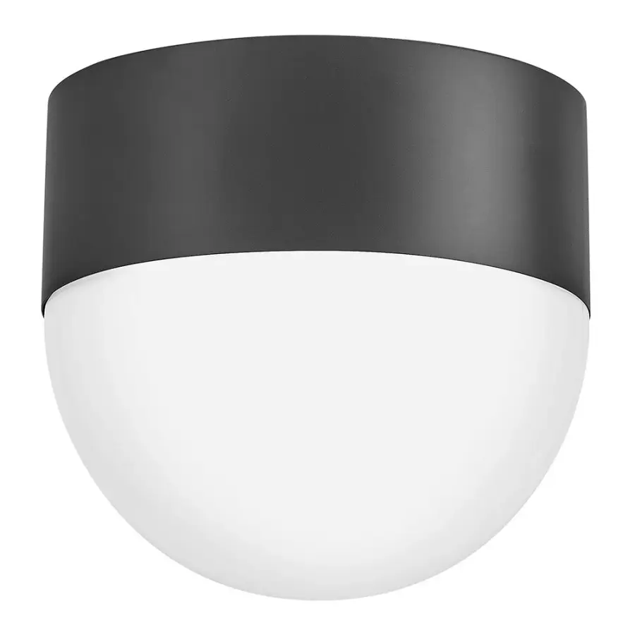 Compact Retro-Modern Outdoor Flush Mount with Bold Black Finish - Image 3