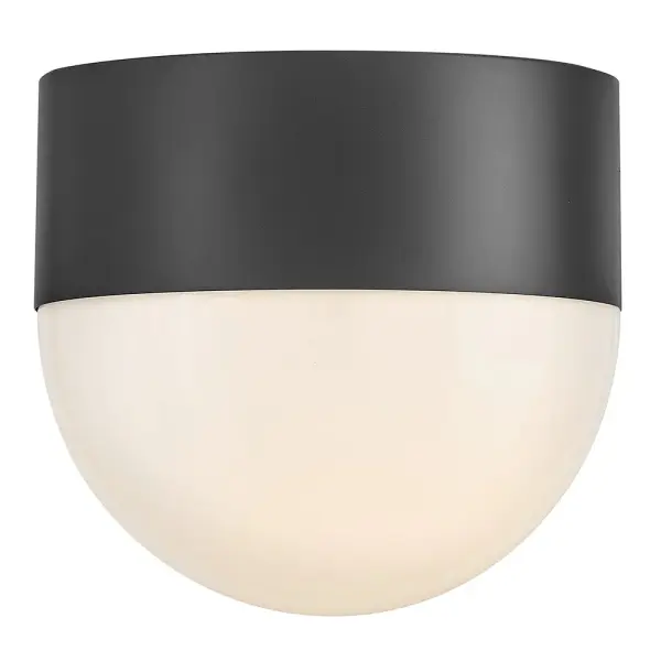 Compact Retro-Modern Outdoor Flush Mount with Bold Black Finish - Image 5