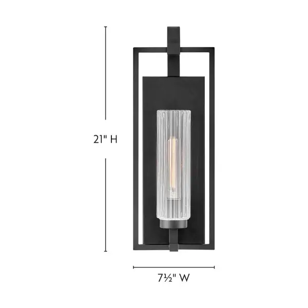 The Stassi wall lantern brings vintage charm to any exterior space with its classic profile and versatile black finish. At 21 inches tall, it provides substantial presence while complementing traditional and farmhouse aesthetics. - alternate view