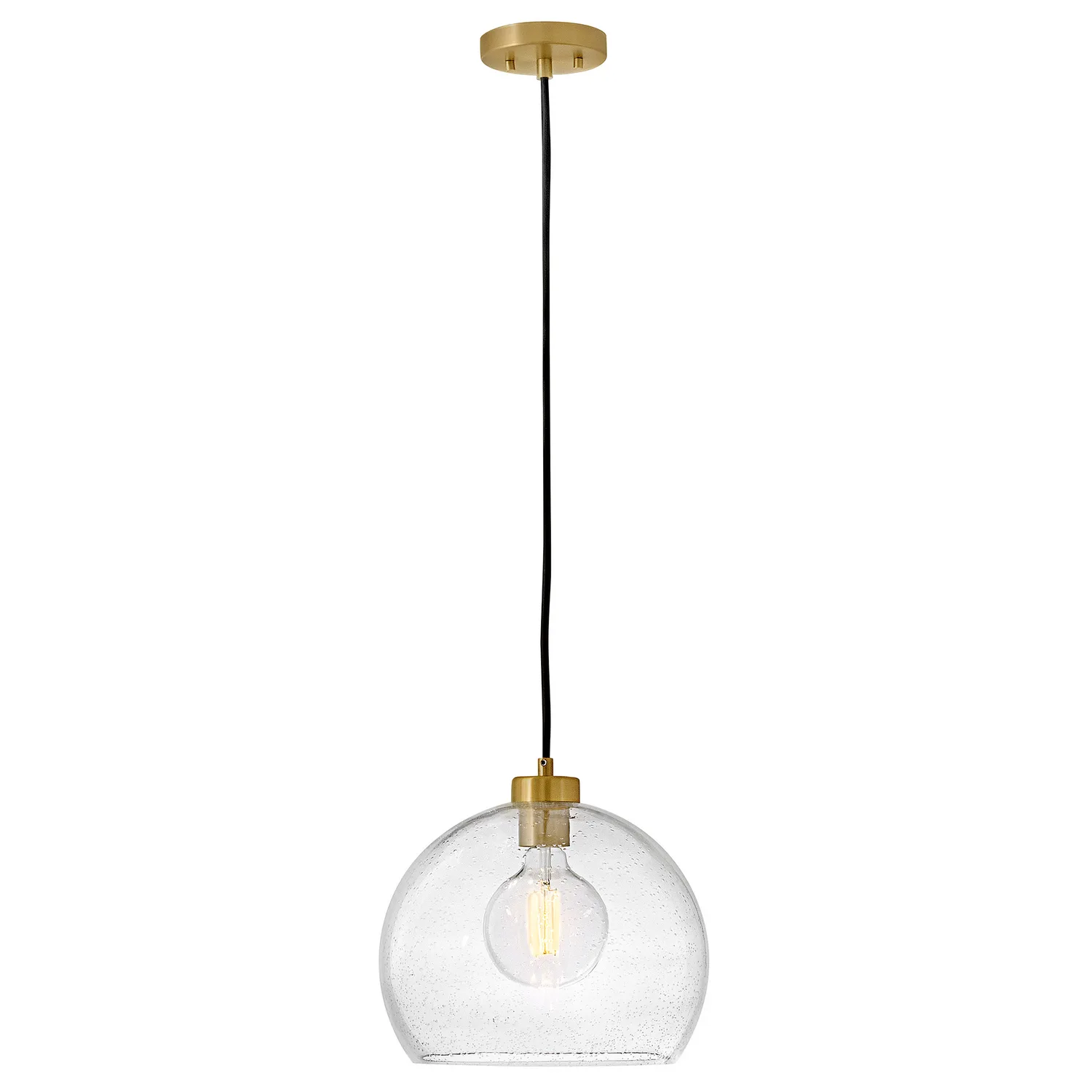 Rumi LED Pendant in Lacquered Brass