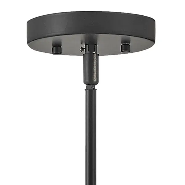Cirque Small Single Light Pendant in Black with Lacquered Brass - Image 4