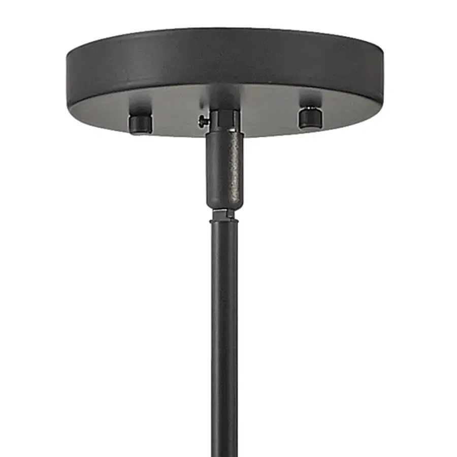 Cirque Small Single Light Pendant in Black with Lacquered Brass - Image 4