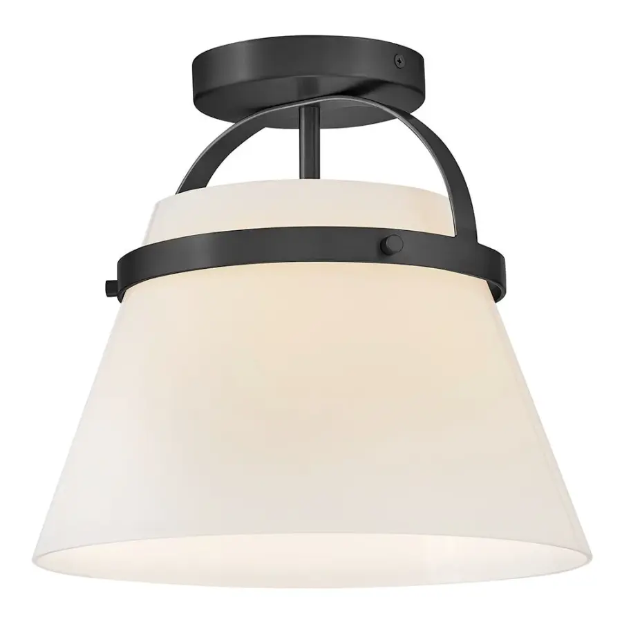 Tori Medium Semi-Flush Mount in Black - Image 1