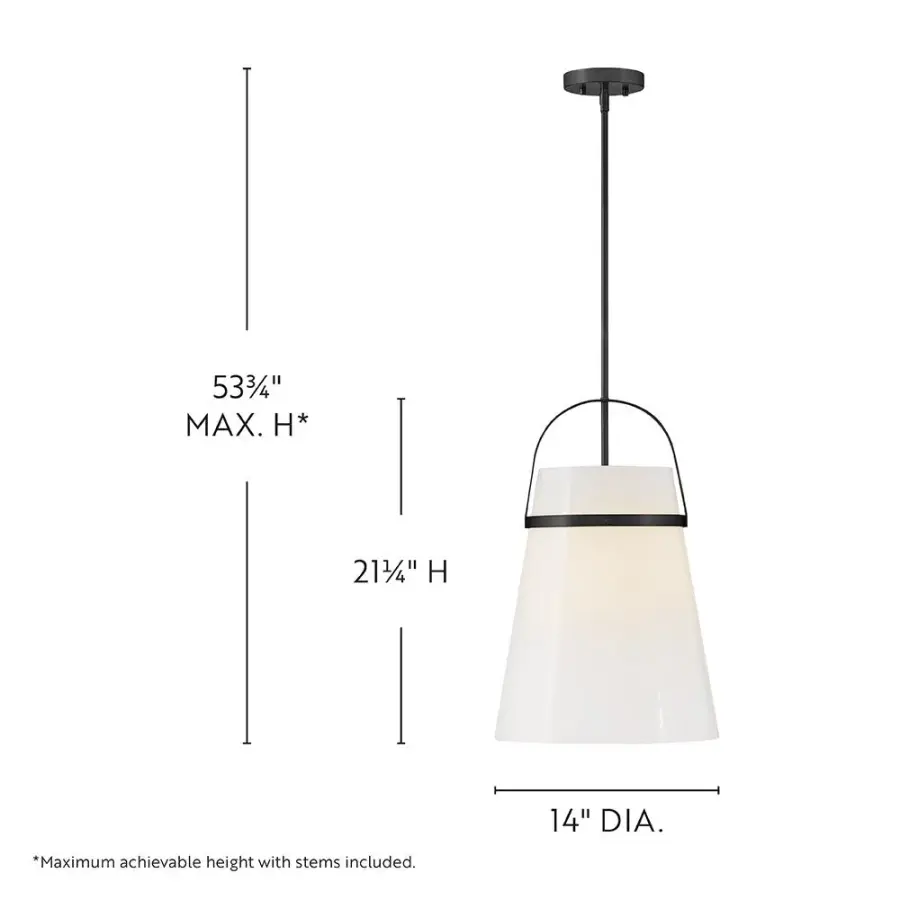 Tori Medium Pendant in Black - Image 2