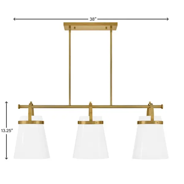 Tori Large Three Light Linear Chandelier - Image 8