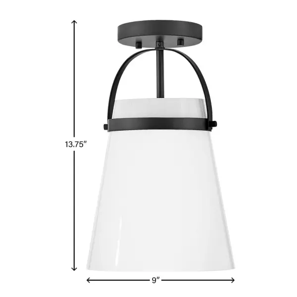 Tori Small Single Light Convertible Pendant in Black - Image 2