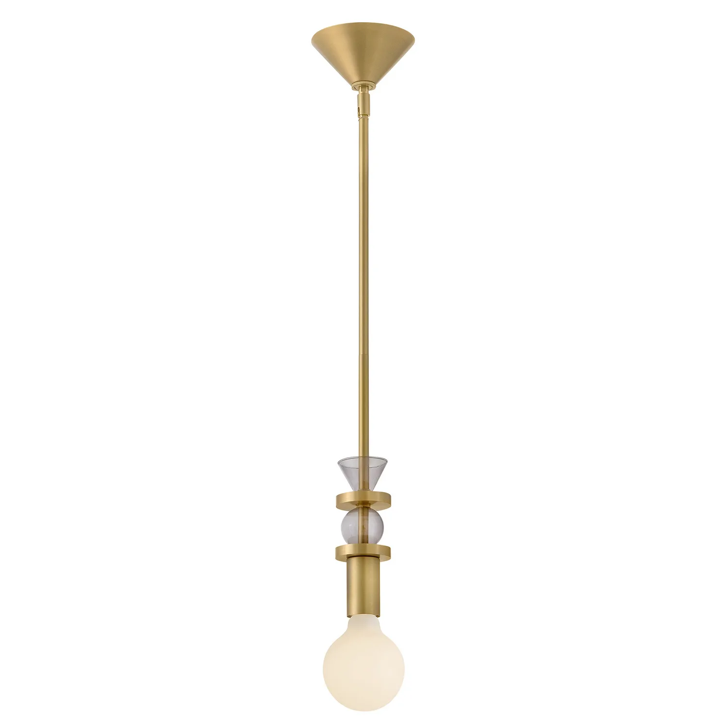 Prim LED Pendant in Lacquered Brass