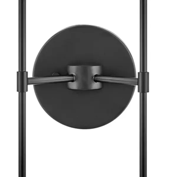 Hux Large Two Light Tall Sconce in Black with Lacquered Brass - Image 4