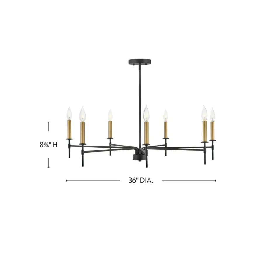 Hux Large Single Tier Chandelier - Image 2