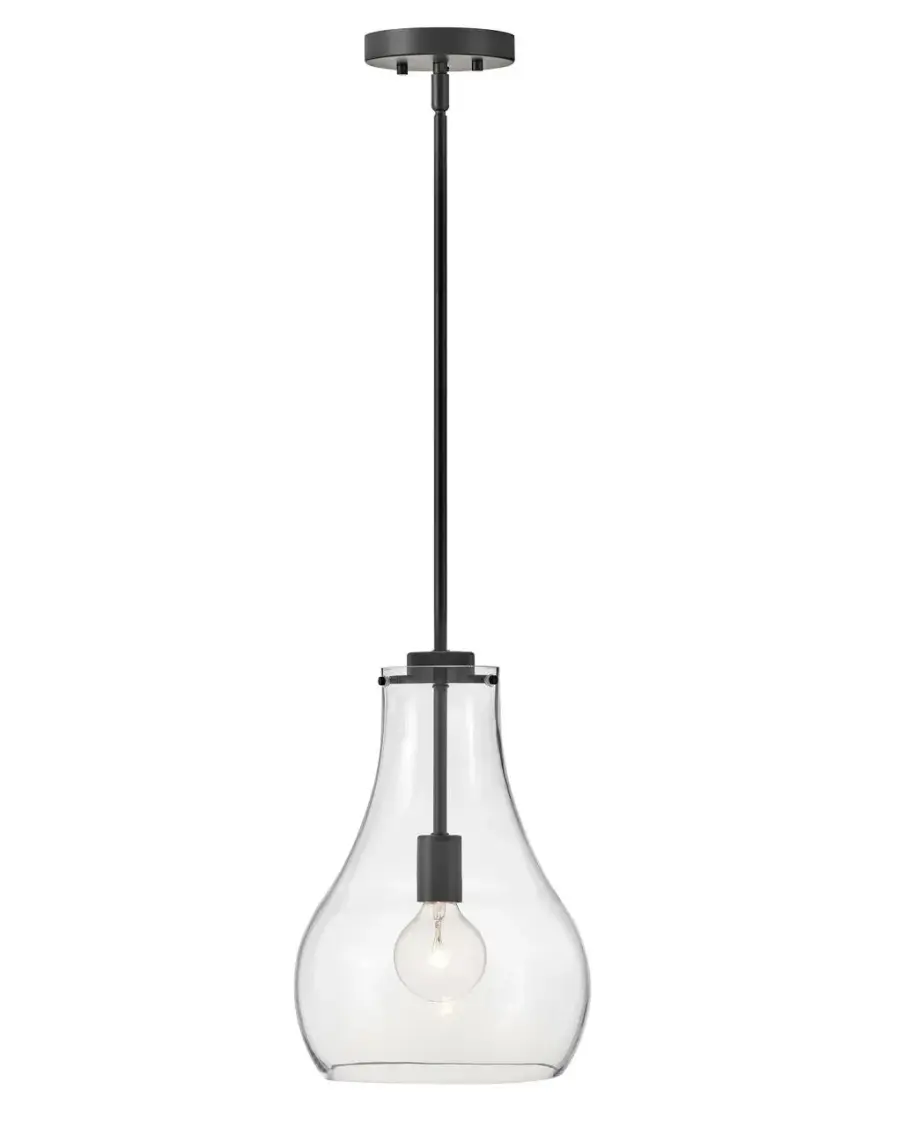 Frankie Small Single Light Pendant in Black