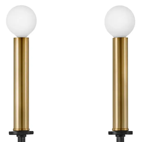 Sleek Modern Sconce with Luxe Black and Brass Finish - Image 3
