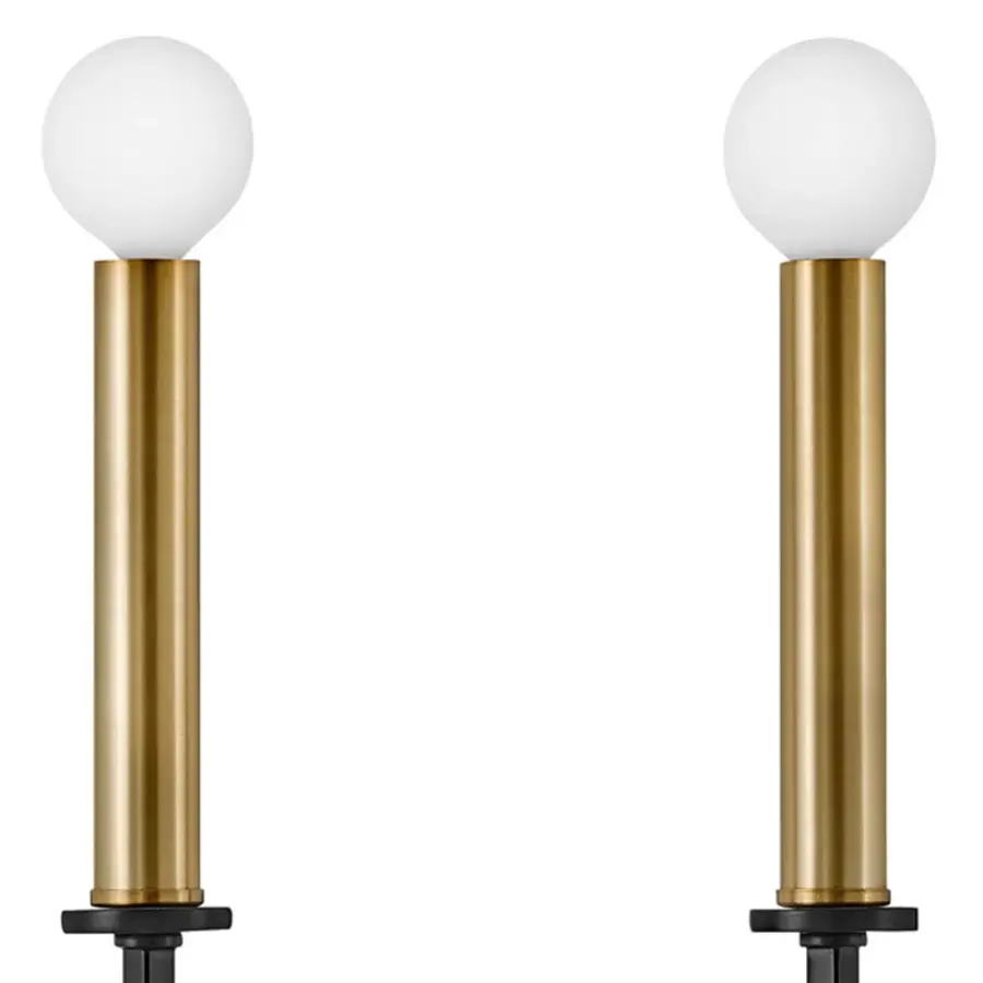 Sleek Modern Sconce with Luxe Black and Brass Finish - Image 3