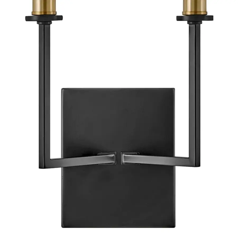 Sleek Modern Sconce with Luxe Black and Brass Finish - Image 4