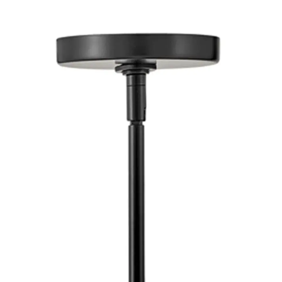 Sleek Modern Chandelier with Luxe Black and Brass Finish - Image 3