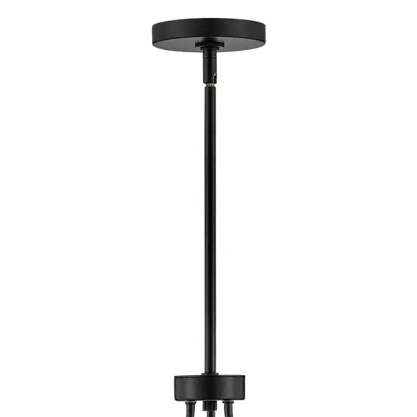 Sleek Modern Chandelier with Luxe Black and Brass Finish - Image 8