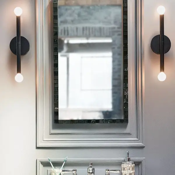 Millie Medium Two Light Tall Sconce in Black - Image 7