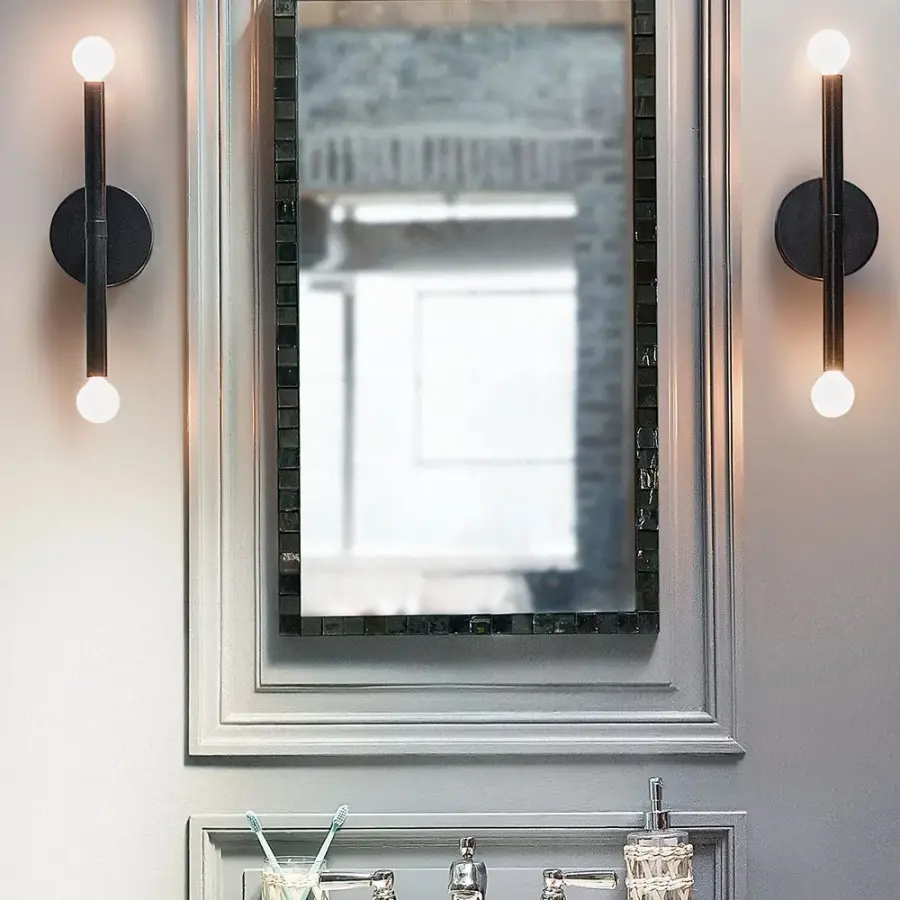 Millie Medium Two Light Tall Sconce in Black - Image 7
