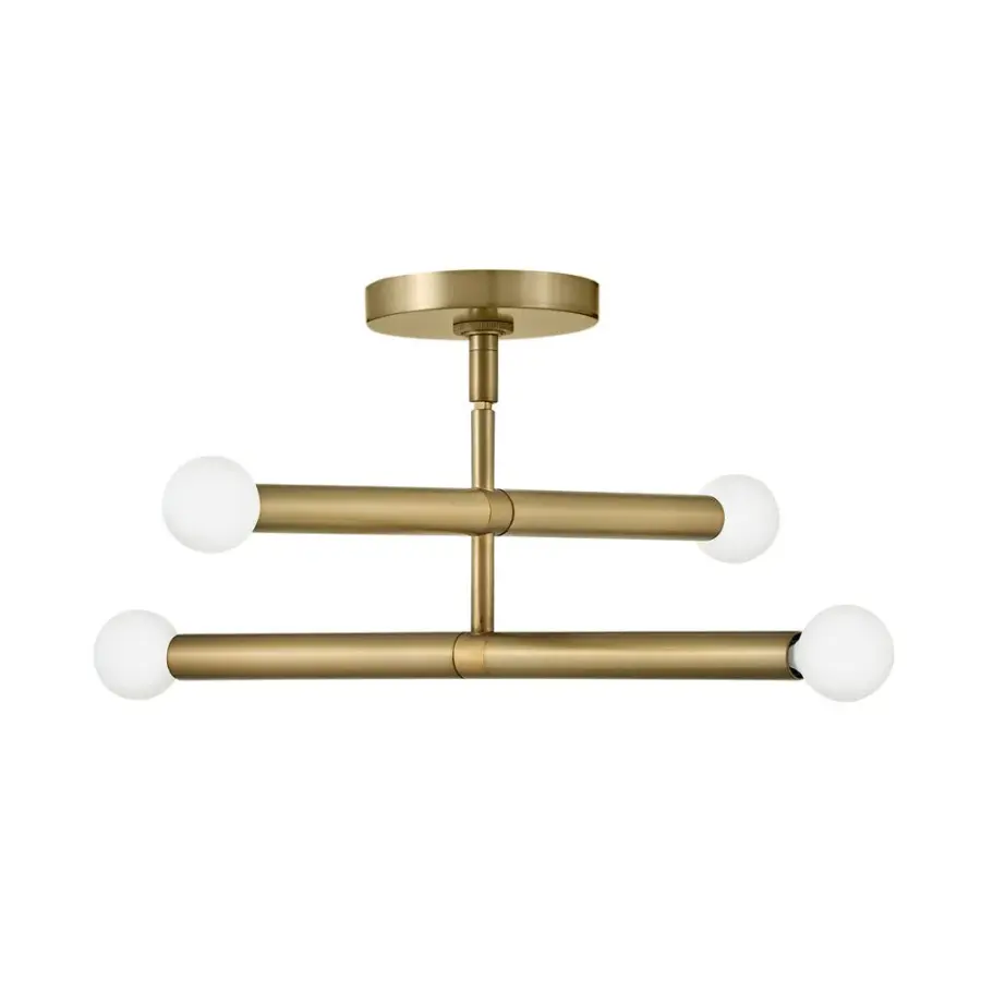 Millie Medium Four Light Convertible Pendant in Lacquered Brass - Image 4