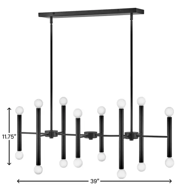 Millie Large Linear Chandelier - 16 Light - Image 2