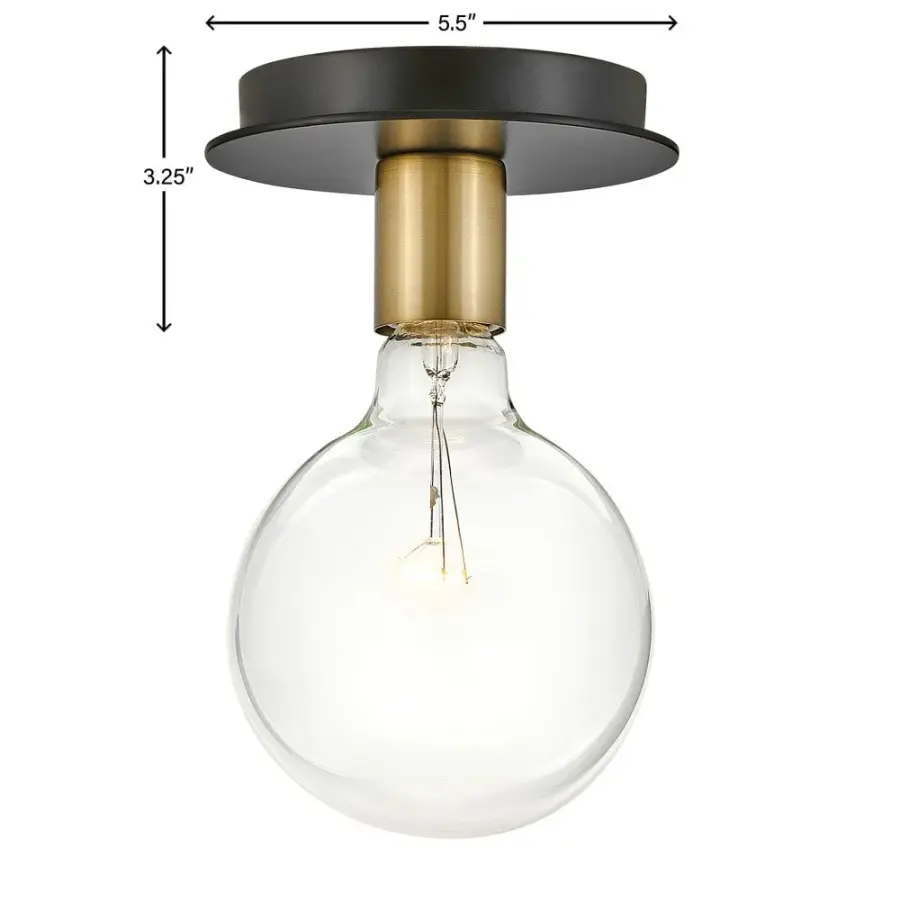 Bobbie Extra Small Flush Mount in Lacquered Brass - Image 3