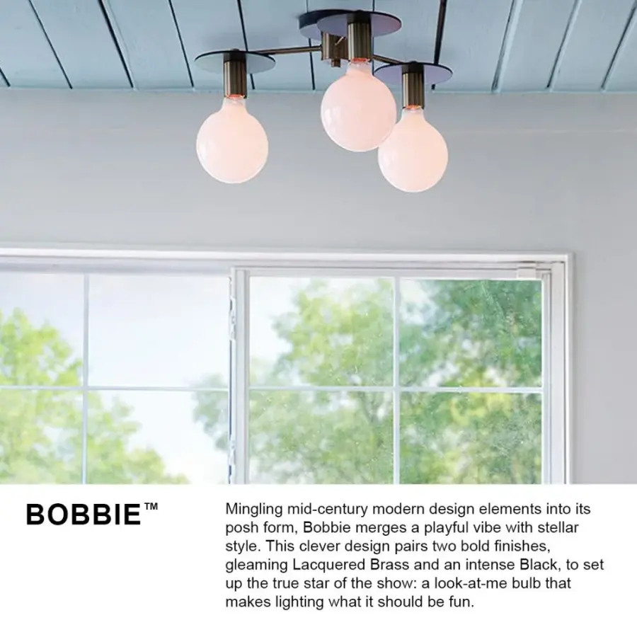 Bobbie Medium Three Light Semi-Flush Mount - Image 6