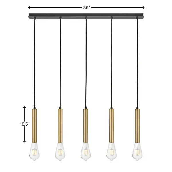 Bobbie Large Five Light Linear Chandelier - Image 7