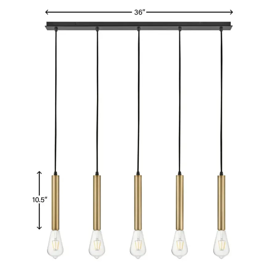 Bobbie Large Five Light Linear Chandelier - Image 7