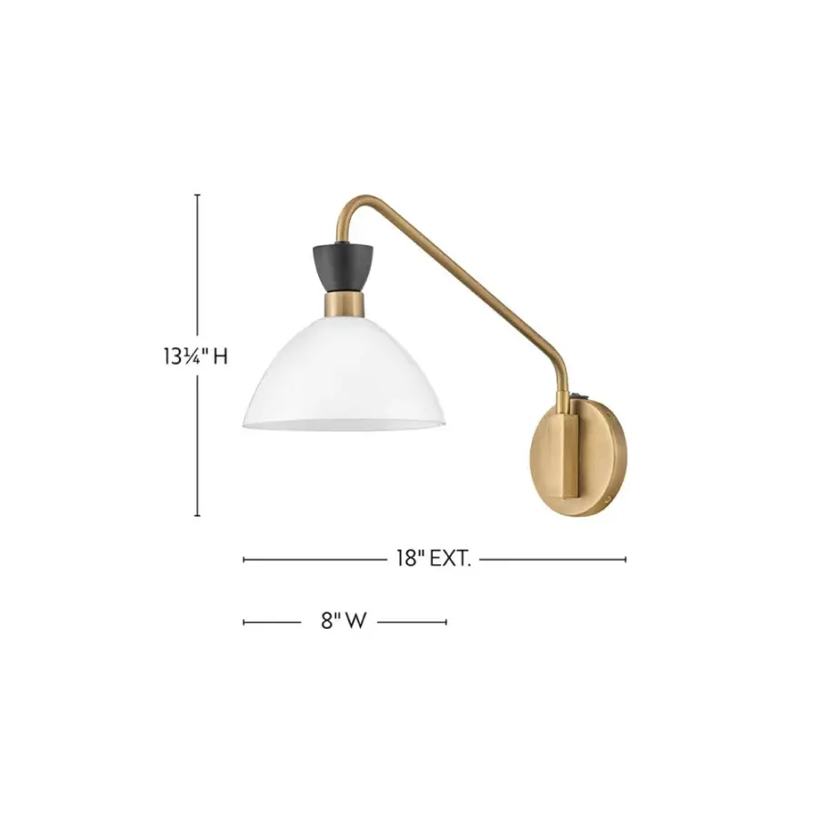 Simon Medium Single Light Plug-In Sconce - Image 2