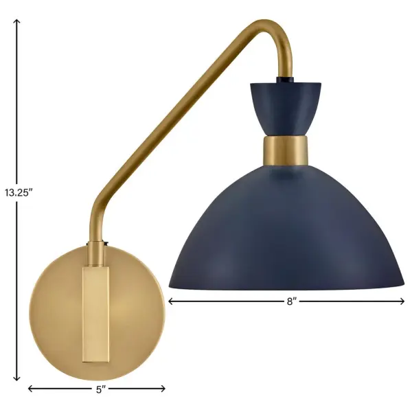 Simon Medium Single Light Plug-in Sconce - Image 2