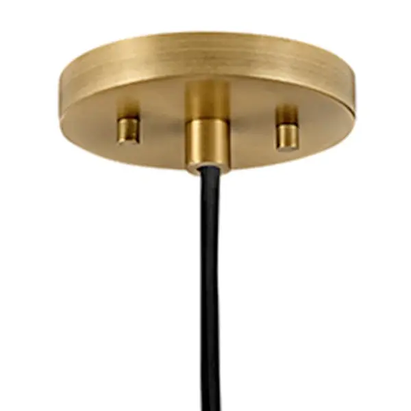 Simon Medium Single Light Convertible Pendant in Matte Navy with Heritage Brass - Image 5
