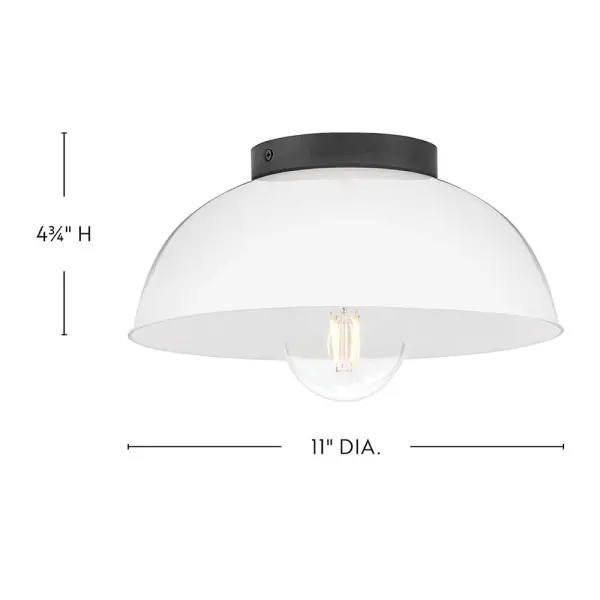 Stu Small Flush Mount in Black - Image 1
