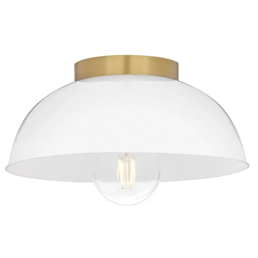 Stu Small Flush Mount in Lacquered Brass - Image 1