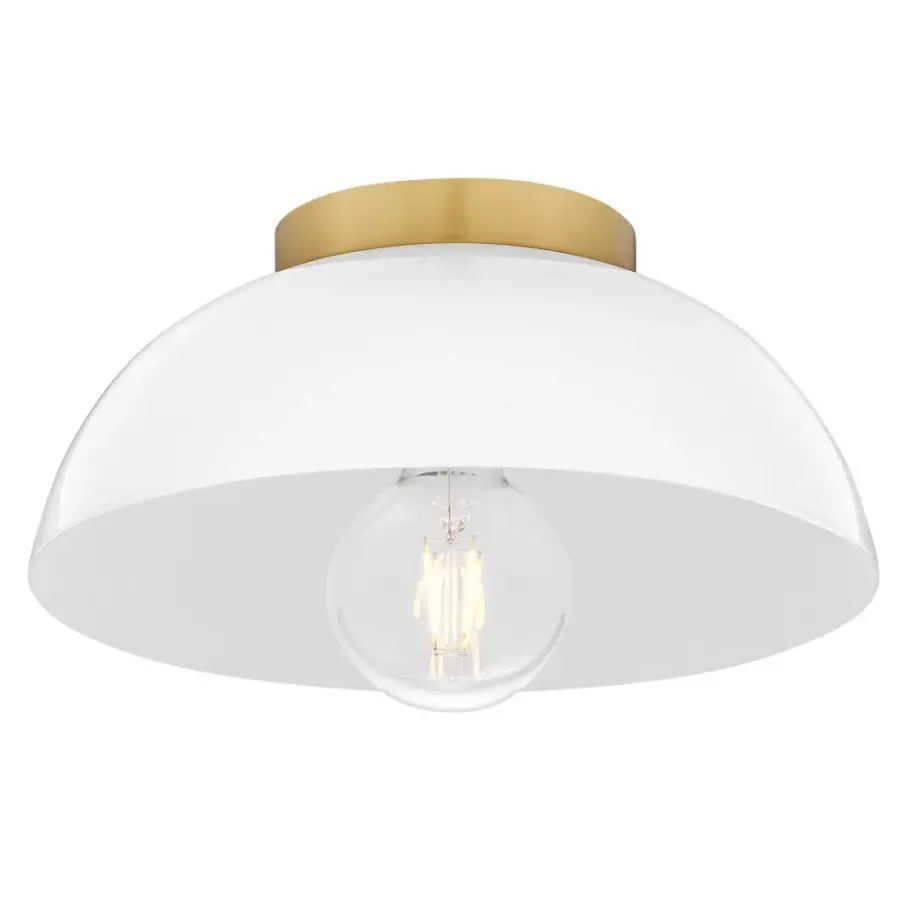 Stu Small Flush Mount in Lacquered Brass - Image 3
