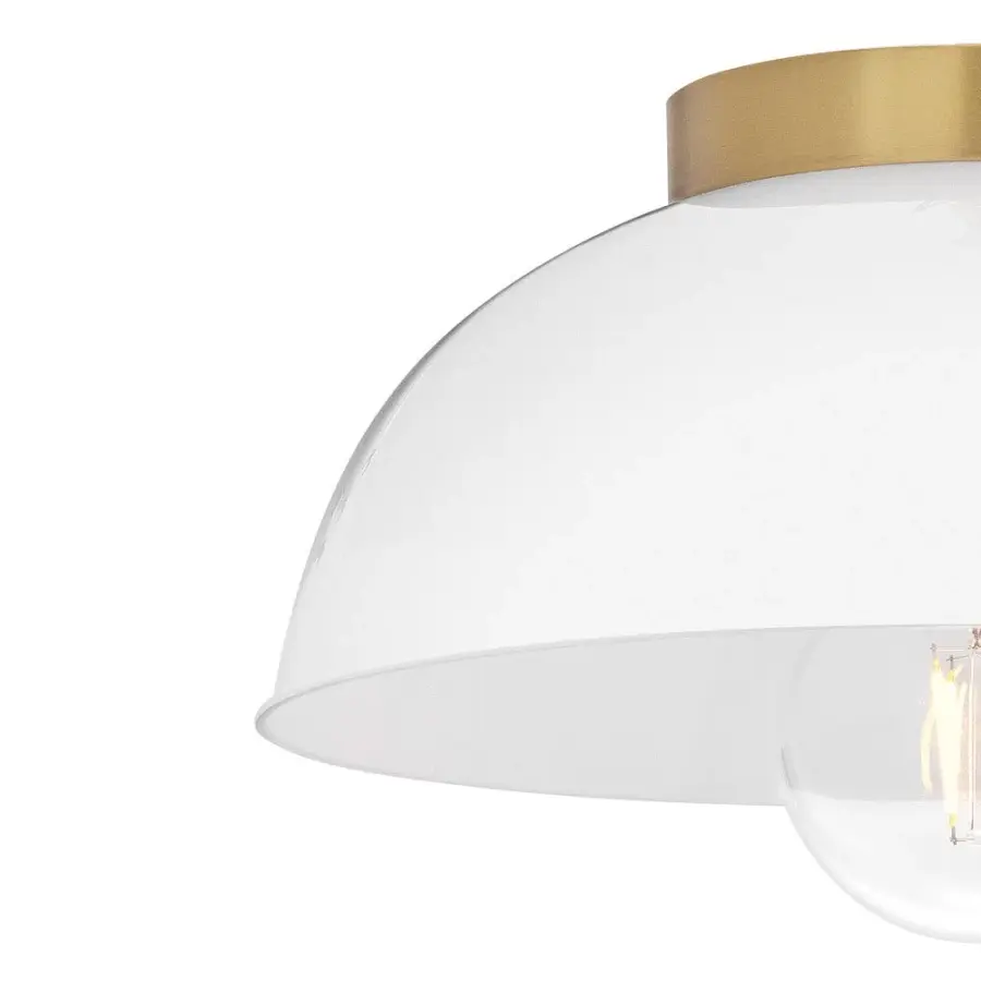 Stu Small Flush Mount in Lacquered Brass - Image 4