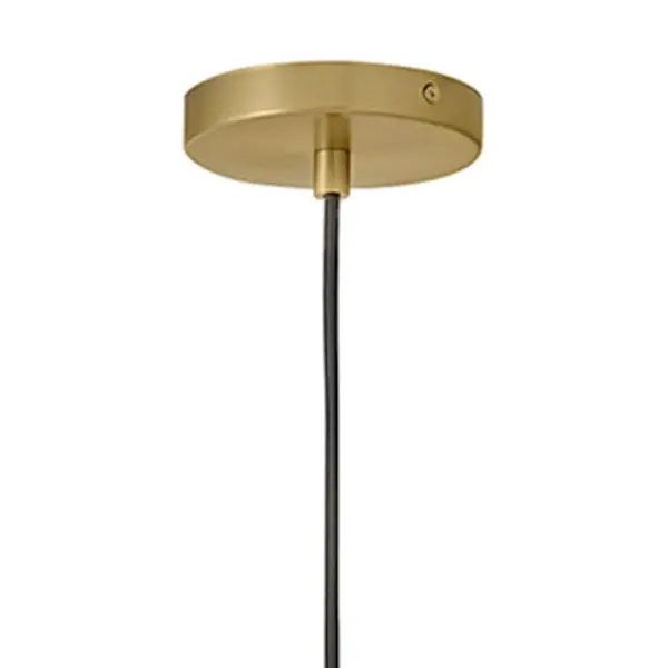 Lou Large Dome Pendant in Black with Lacquered Brass - Image 6