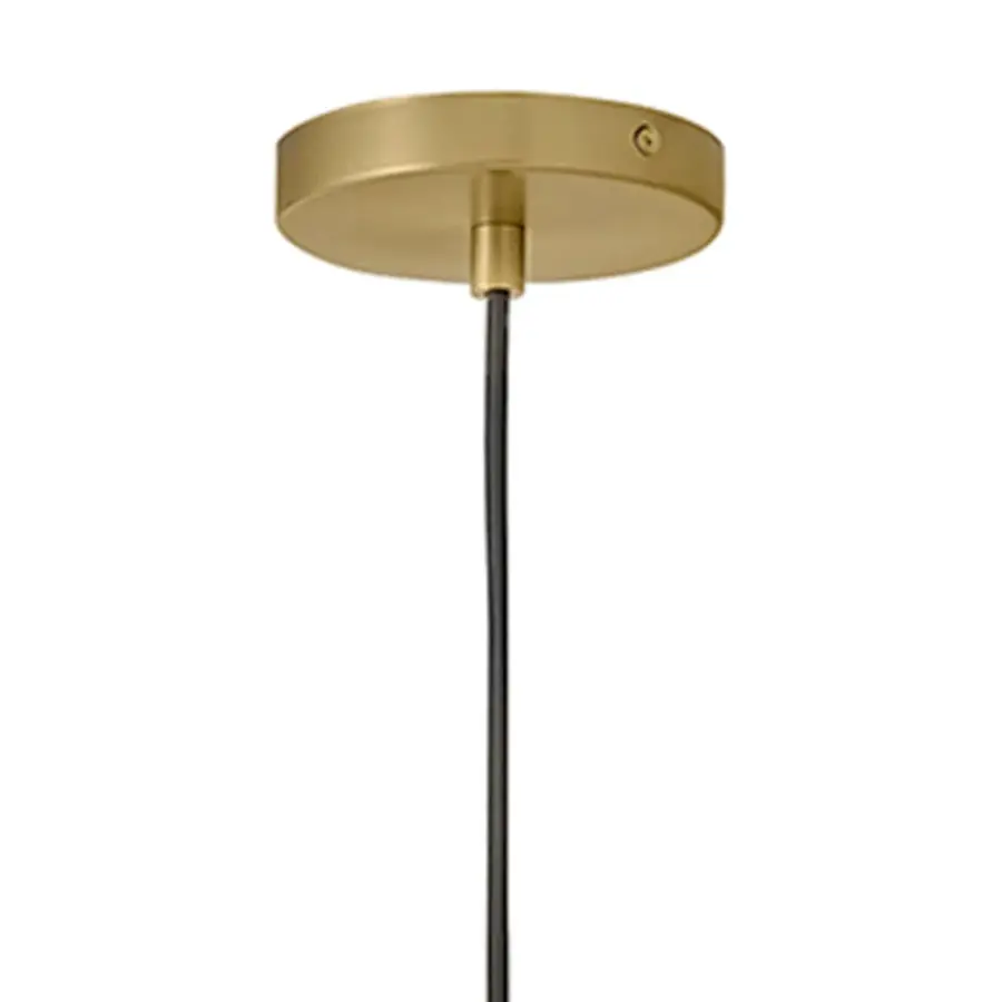 Lou Large Dome Pendant in Black with Lacquered Brass - Image 6