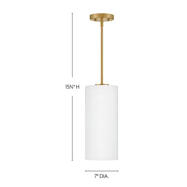 Lane Extra Small Single Light Pendant in Lacquered Brass - Image 2