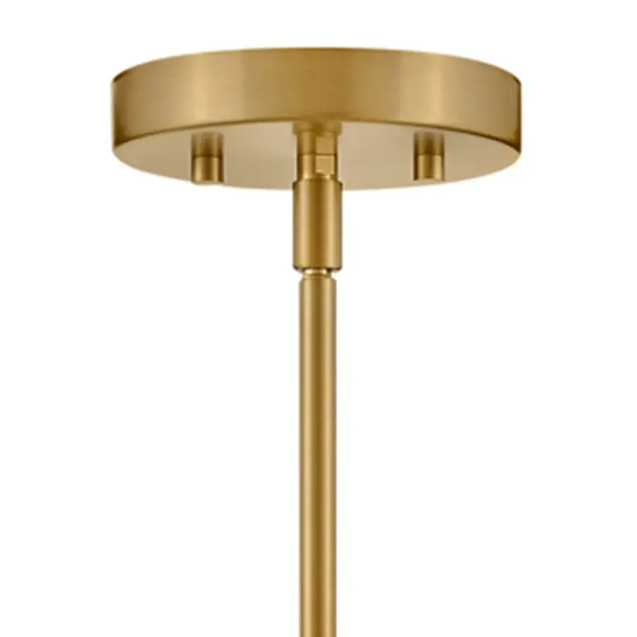 Lane Extra Small Single Light Pendant in Lacquered Brass - Image 7